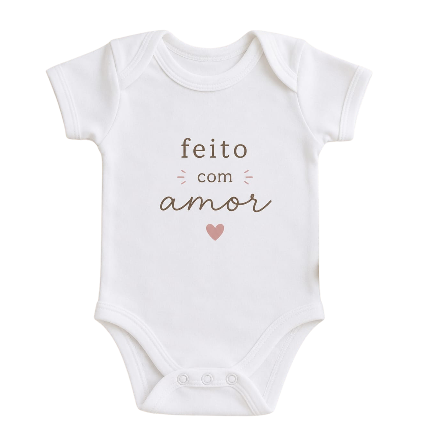 Body bebé com Design ''Feito Com Amor''